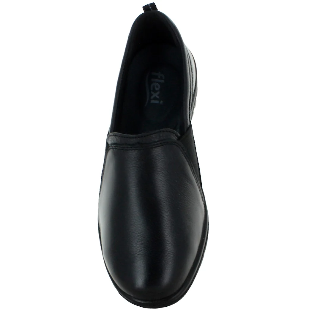 FLEXI ZAPATO CONFORT VESTIR CASUAL PIEL NEGRO MUJER 75684 - Imagen 3
