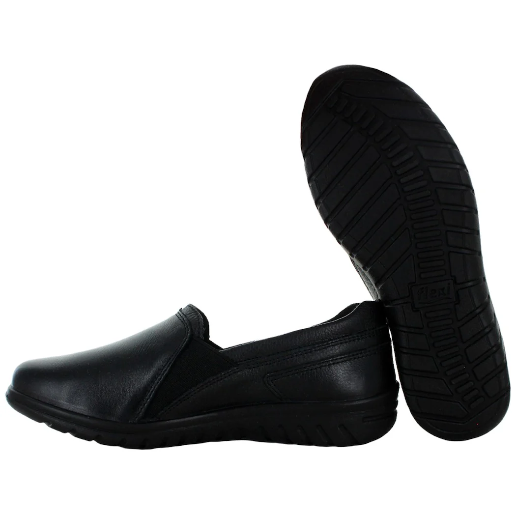 FLEXI ZAPATO CONFORT VESTIR CASUAL PIEL NEGRO MUJER 75684 - Imagen 5