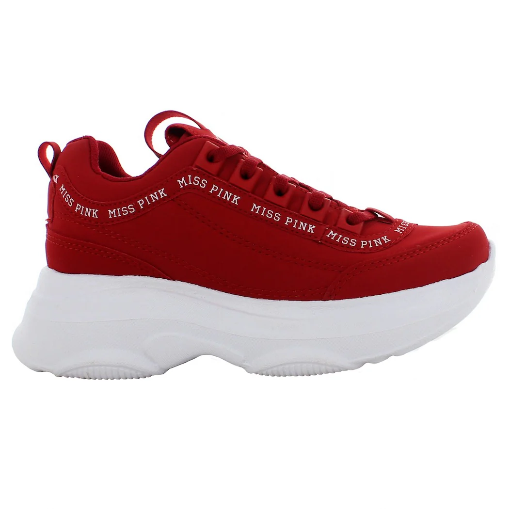 MISS PINK TENIS URBANO ROJO/BLANCO PARA MUJER 78101