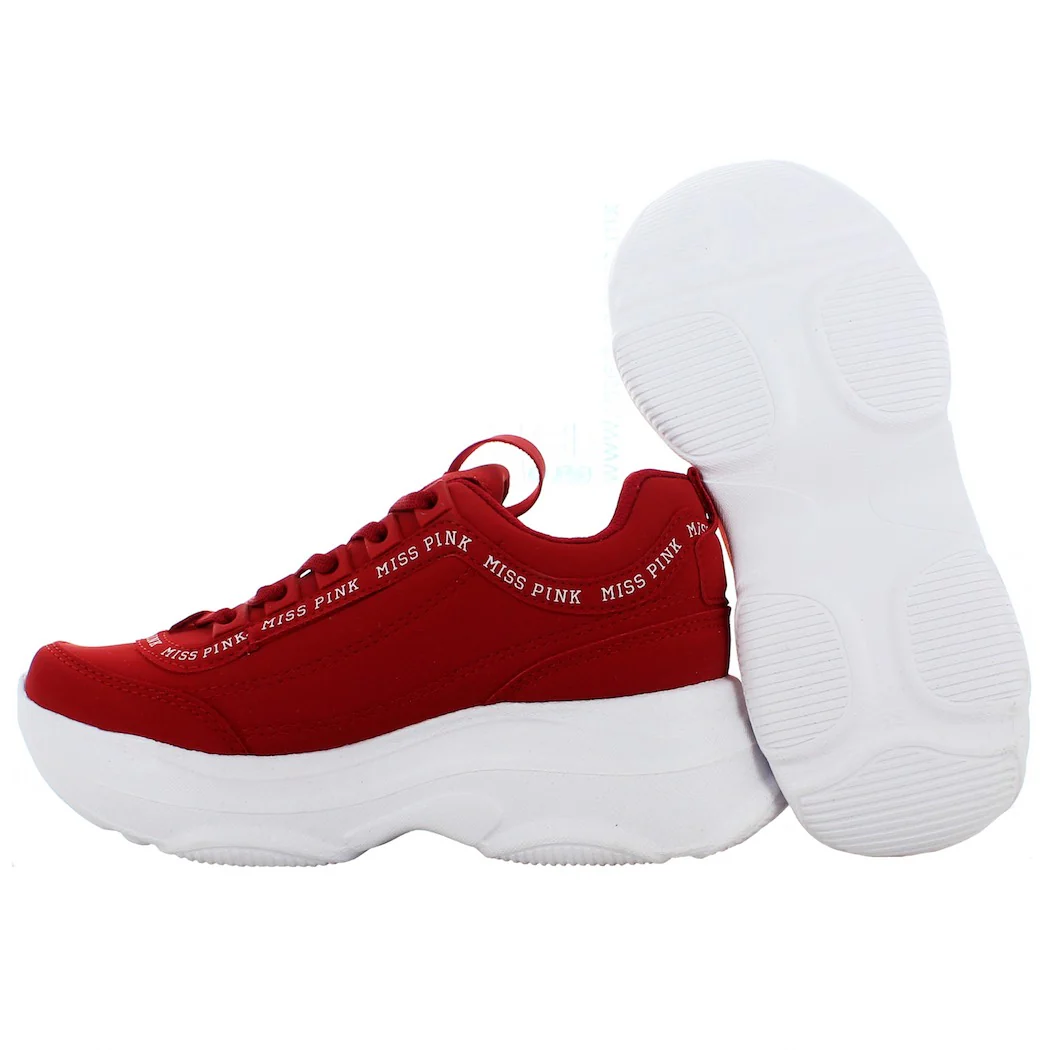 MISS PINK TENIS URBANO ROJO/BLANCO PARA MUJER 78101 - Imagen 5
