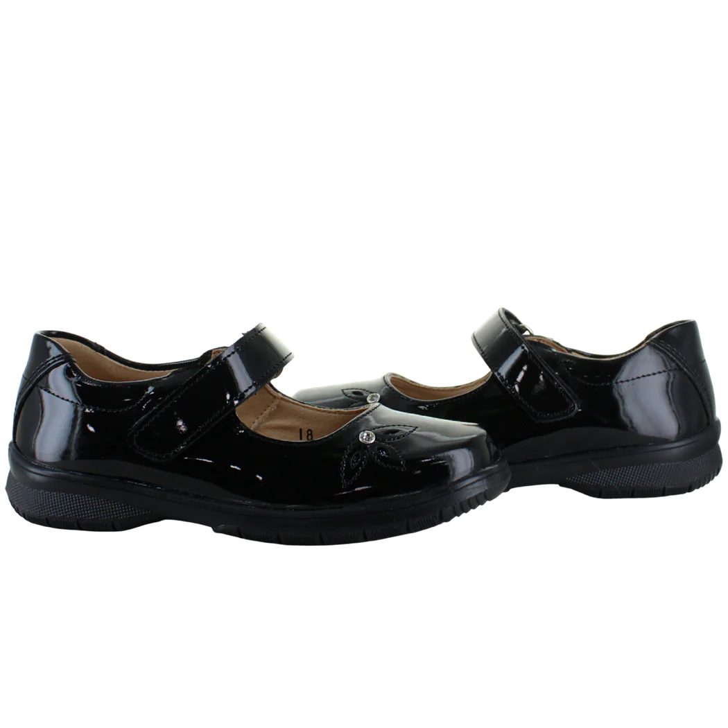 YONDEERS ZAPATO MODA ESCOLAR FORMAL CASUAL CHAROL NIÑA 93599 - Imagen 3