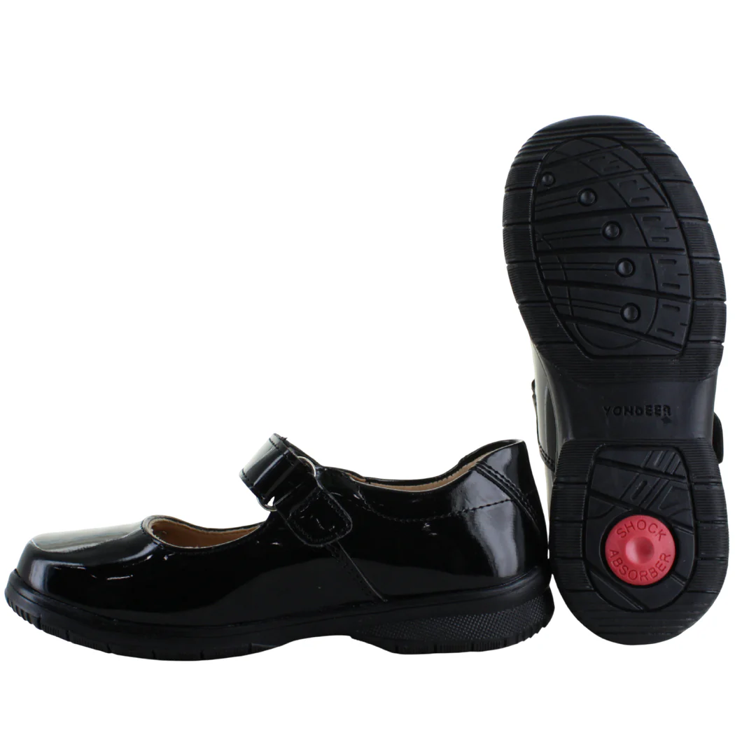YONDEERS ZAPATO MODA ESCOLAR FORMAL CASUAL CHAROL NIÑA 93599 - Imagen 7