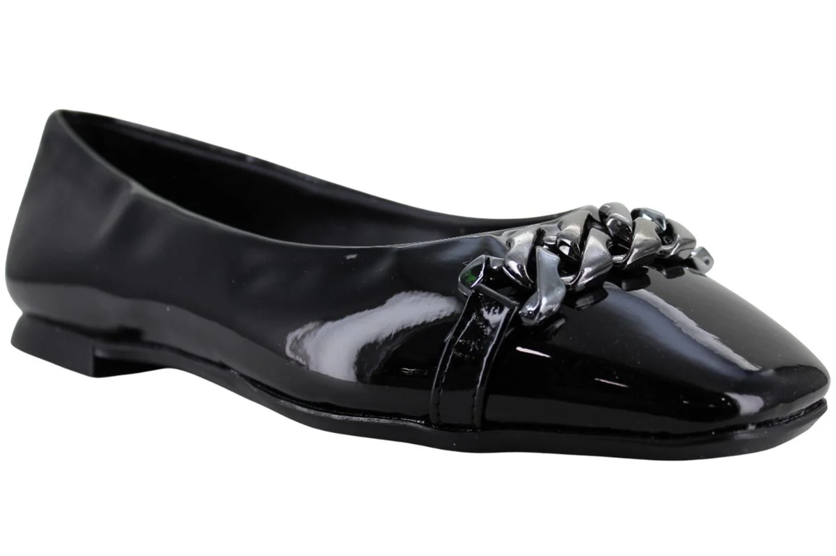 MUTANTE ZAPATO BALERINA FLAT MODA FIESTA CADENA MUJER 94654 - Imagen 3