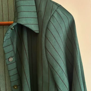 Vestido Camisero · Green Stripes