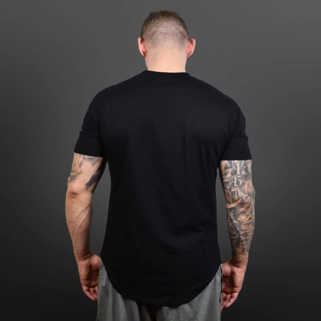 Fichy Fitted Gym Workout T Shirt with Round Bottom Hem - Imagen 4