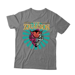 Los Zigarros - Camiseta "Demonio" Niño Gris