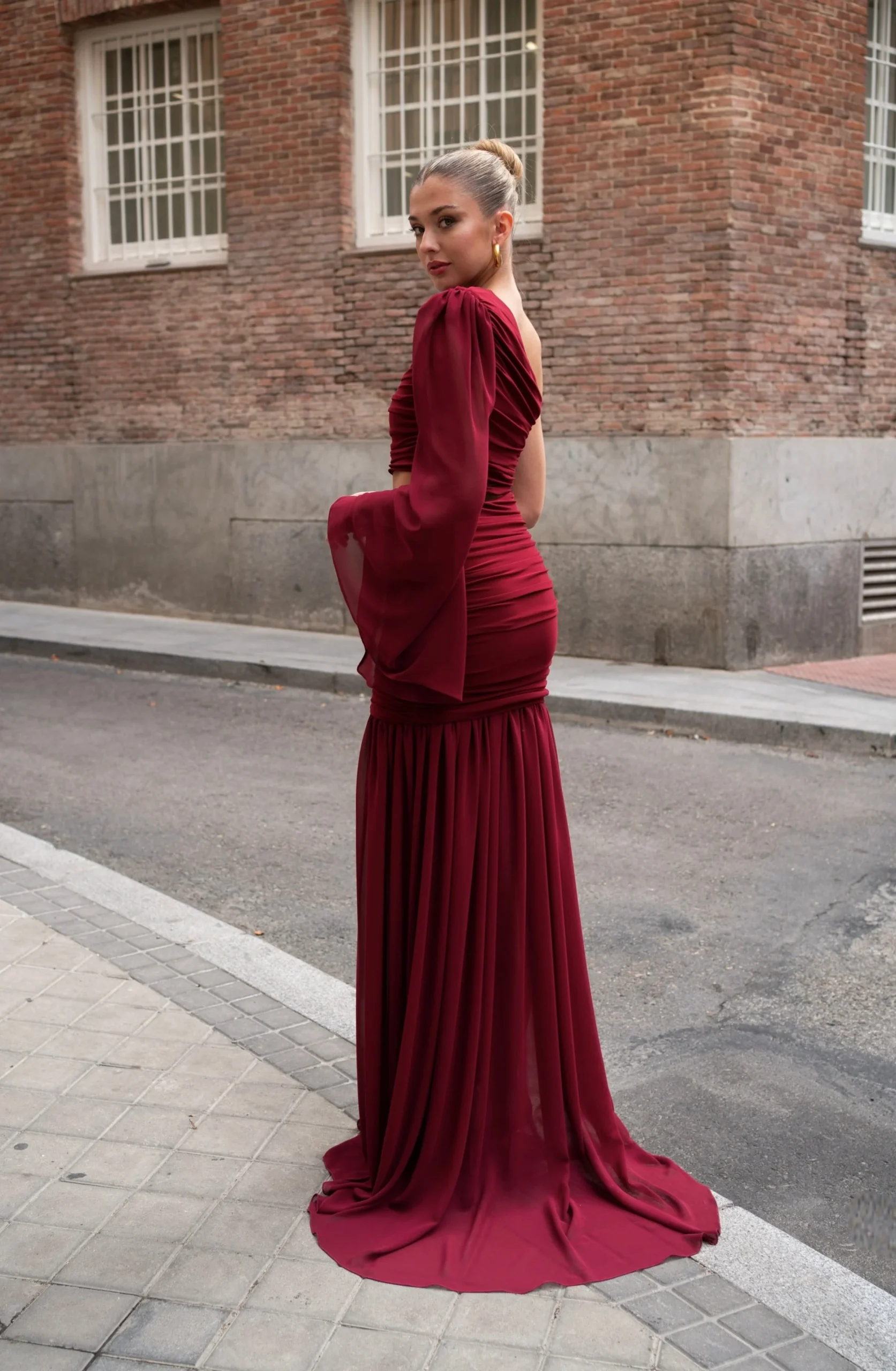 Vestido Ámbar Burdeos - Imagen 3