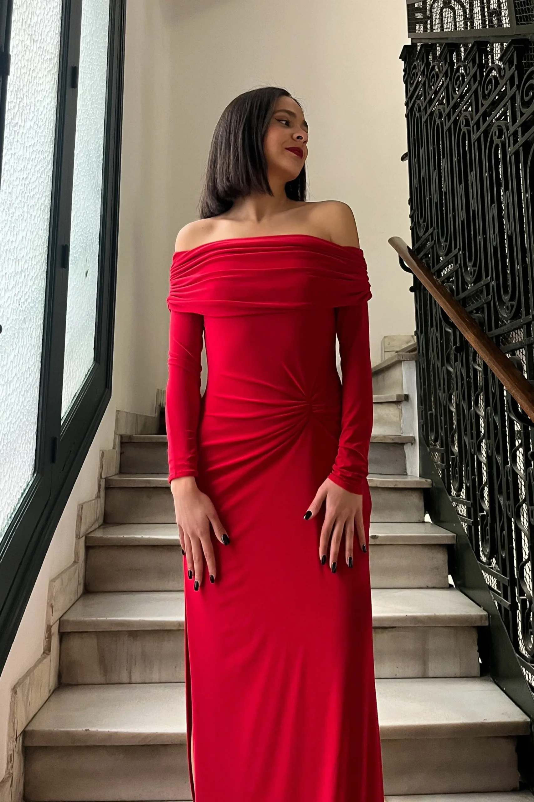 Vestido Camelia Rojo - Imagen 3