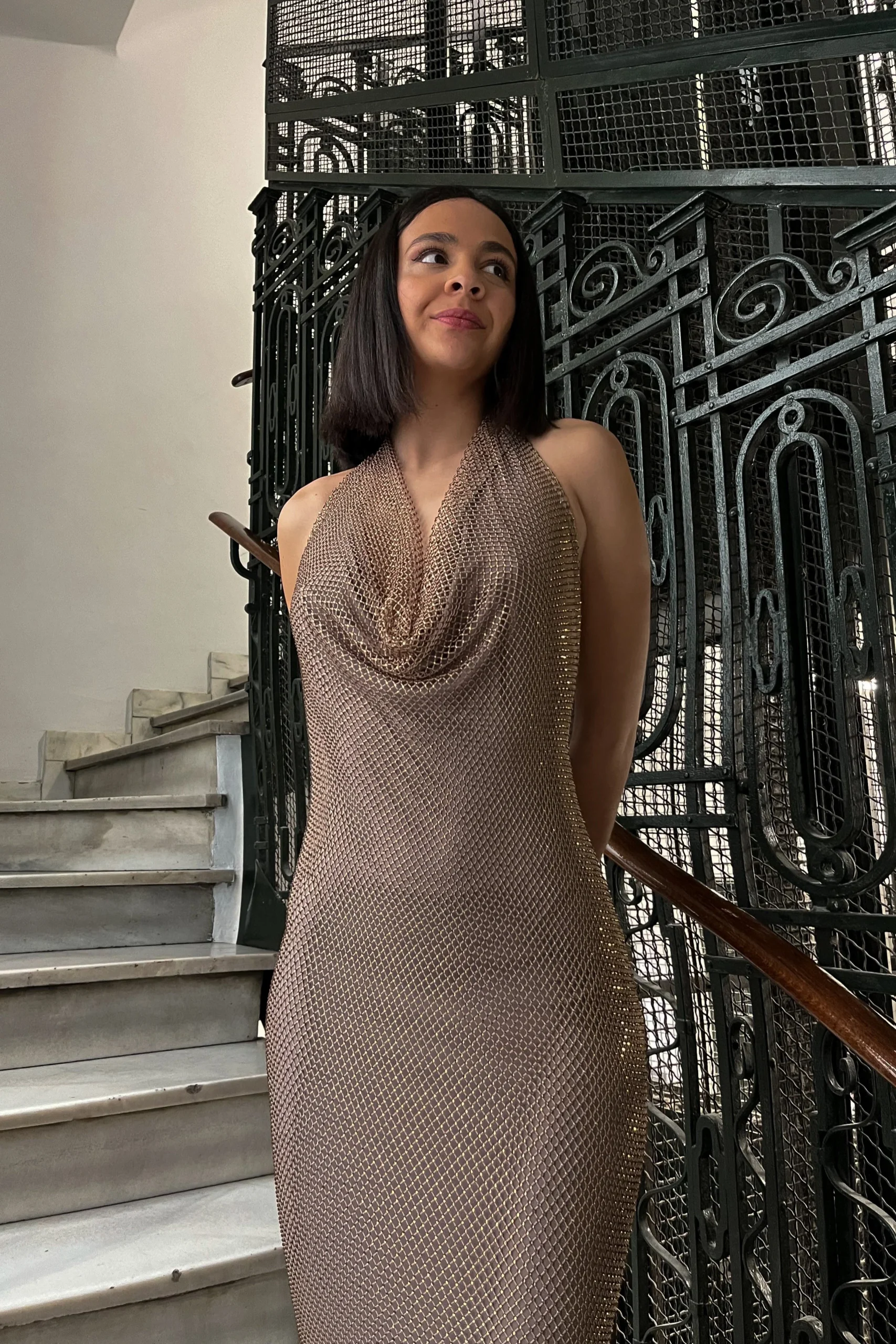 Vestido Kentia Dorado - Imagen 3